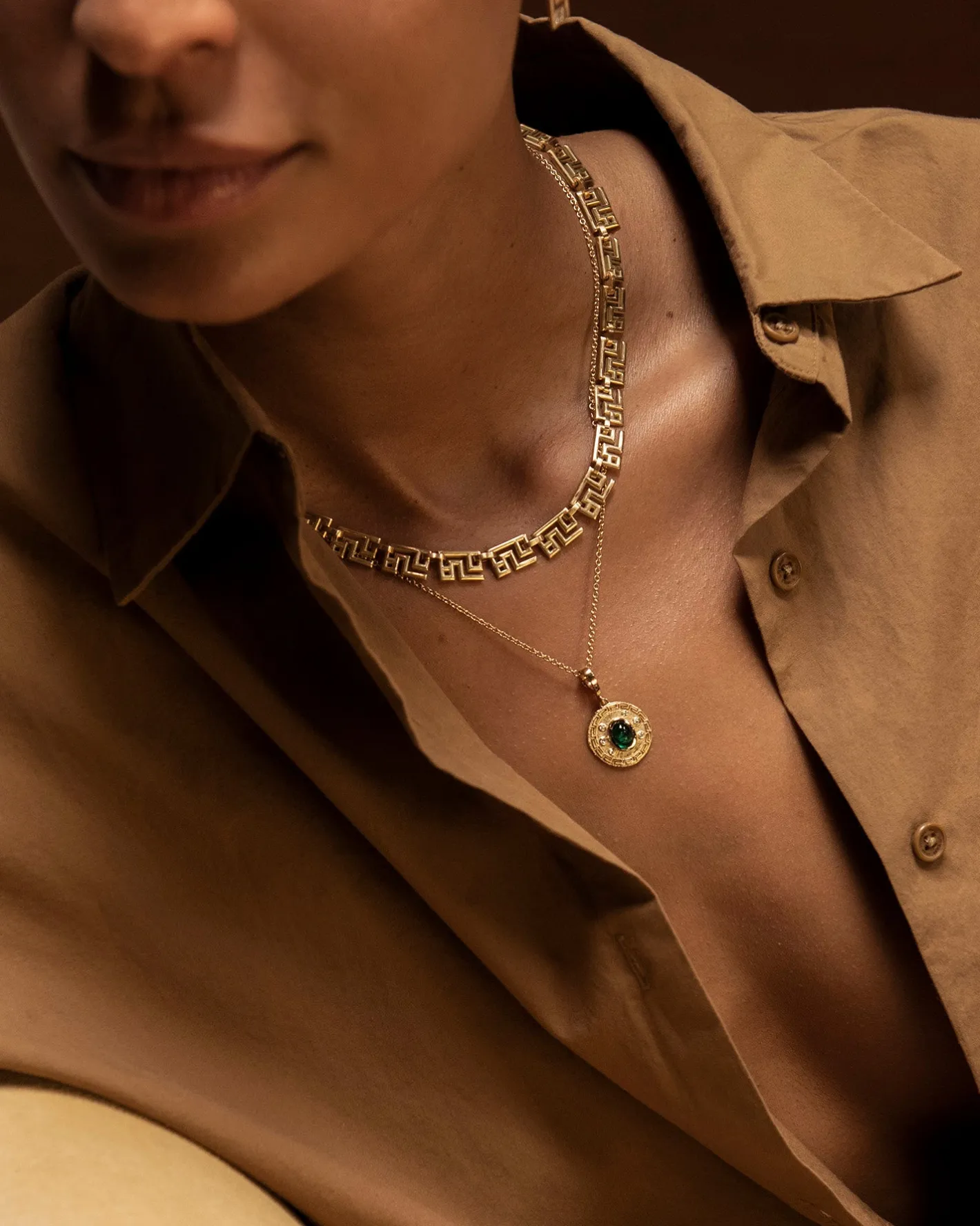Greek Pattern Chain Necklace<AZLEE Jewelry Clearance