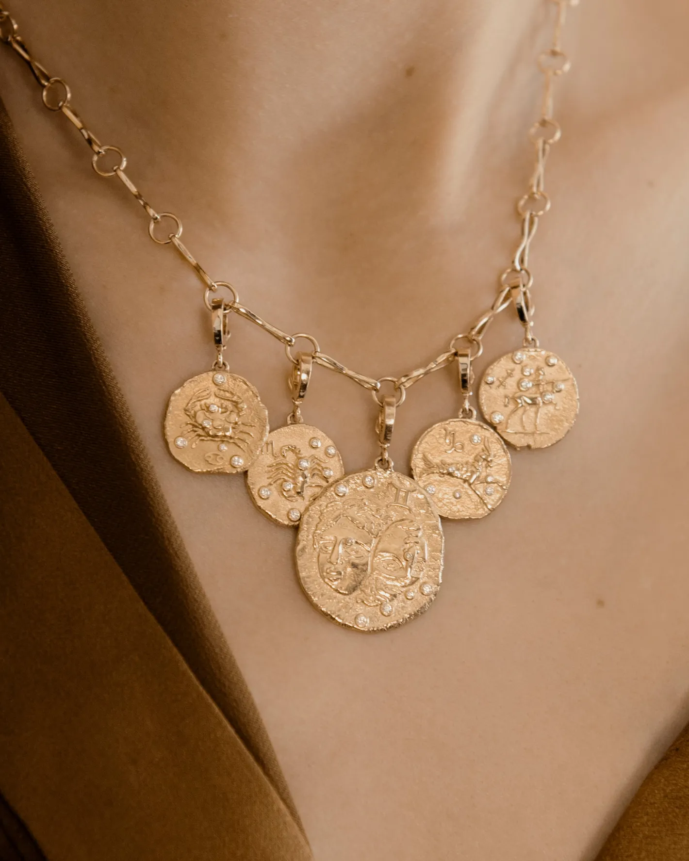 Of The Stars Capricorn Small Coin Charm<AZLEE Jewelry Store