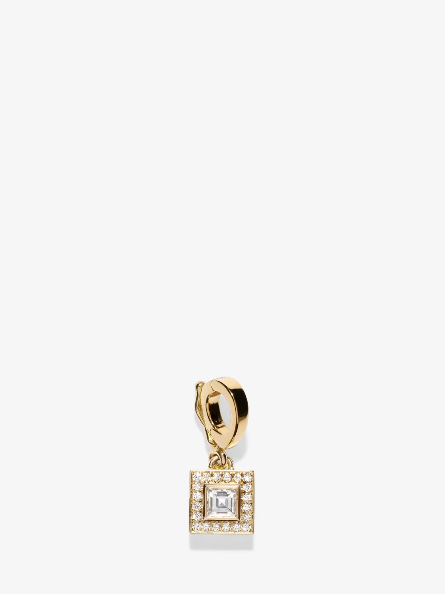 Silhouette Small Carre Diamond Charm<AZLEE Jewelry Online