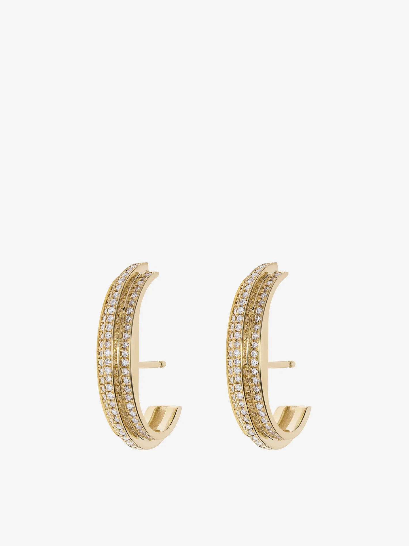 Staircase Full Pave Cuffed Stud<AZLEE Jewelry Online