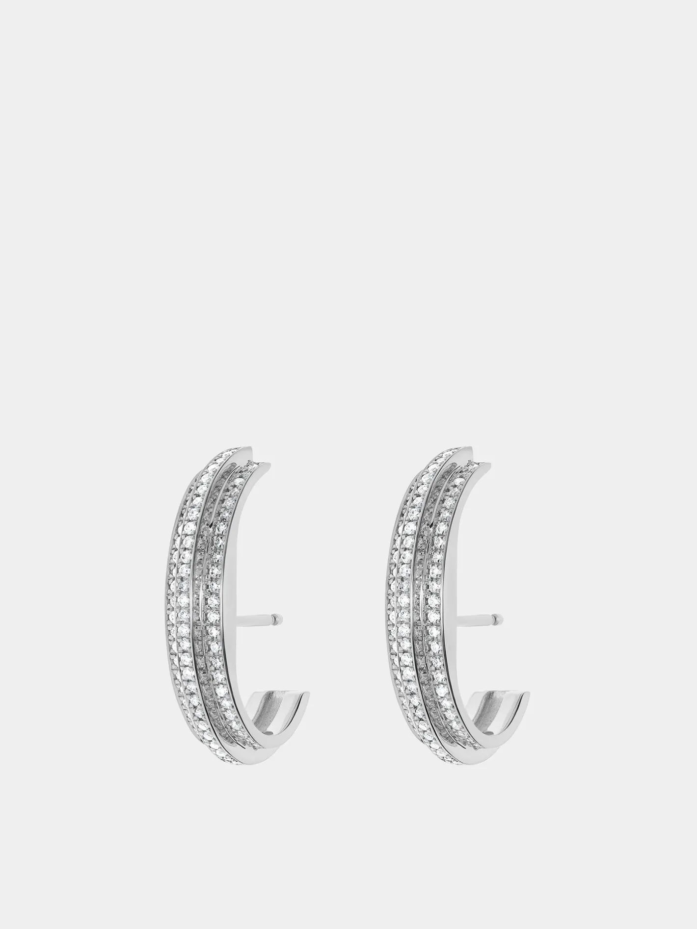 Staircase Full Pave Cuffed Stud<AZLEE Jewelry Online